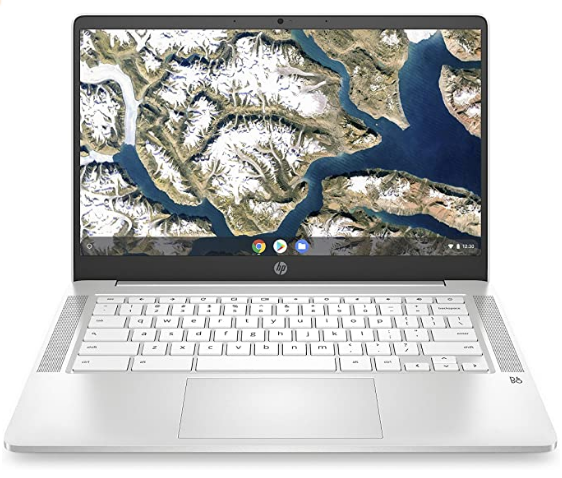 HP Chromebook 14-Inch HD Laptop, Intel Celeron N4000, 4 GB RAM, 32 GB eMMC, Chro...